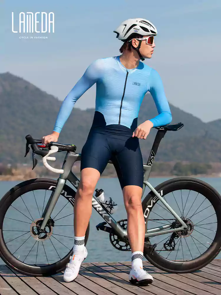 LAMEDA Stream Cycling Skinsuit Men One Piece Cycling Suit