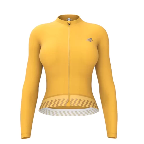 Ethereal Long Sleeve Women Cycling Jersey Pure Color