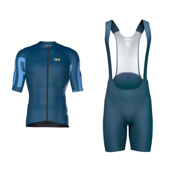 Dusk Men Jersey - Blue & Starlight Men Bib Shorts - Blue