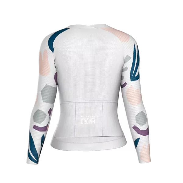 Neon Long Sleeve Cycling Jersey Women - Birch White